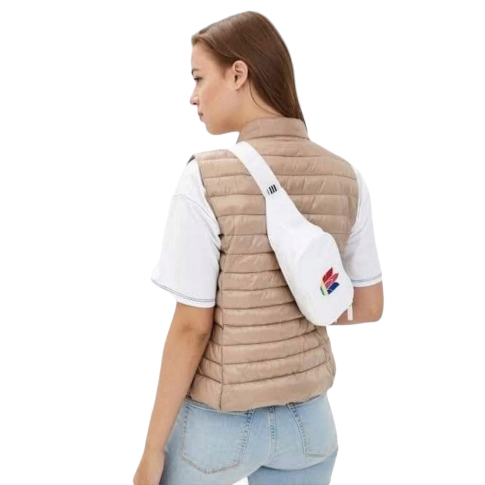 Adidas Originals Essentials White Belt Bag Embroidered Logo Olympic Colours